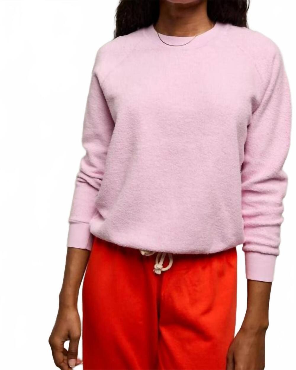 NEW PERFECTWHITETEE ziggy inside out crewneck sweatshirt in pink